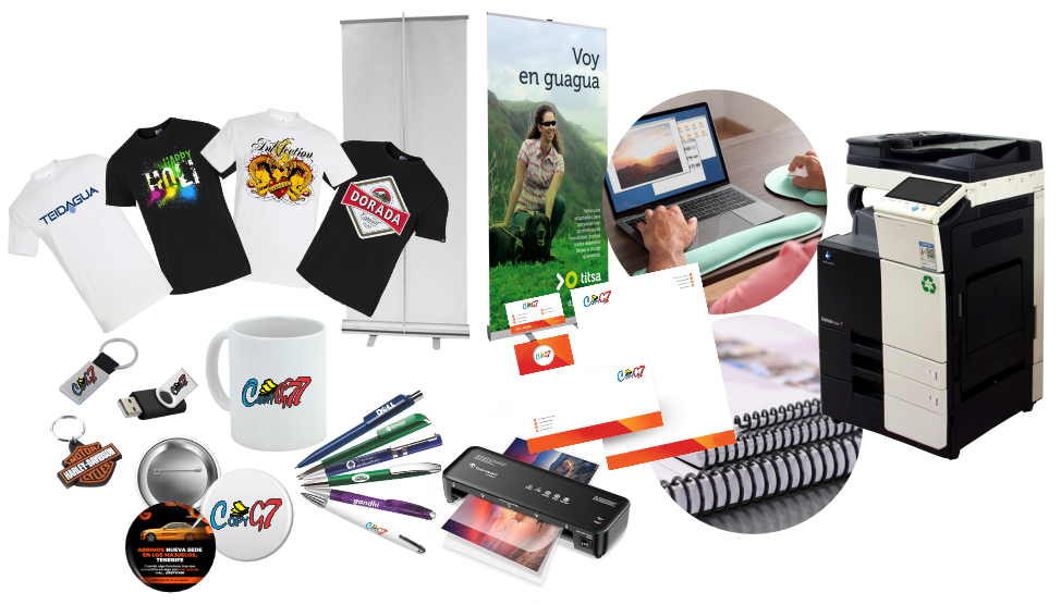 copisteria, Copias, color, diseño gráfico, paginas web, soluciones, estampado color, encuadernados, anillados, señaletica, avisos, scaner, plastificado, vinilos, material pop, llaveros, tazas, displays, roll ups